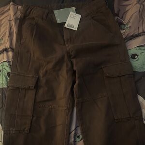 H&M Dark Brown Cargo Pants